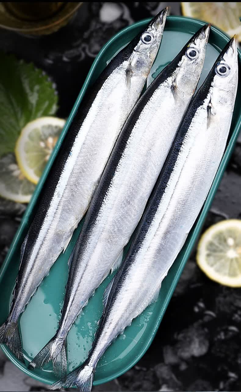 秋刀鱼冷冻整箱批发烧烤即食食材新鲜大号深海捕捞海鱼日式秋刀鱼 1袋