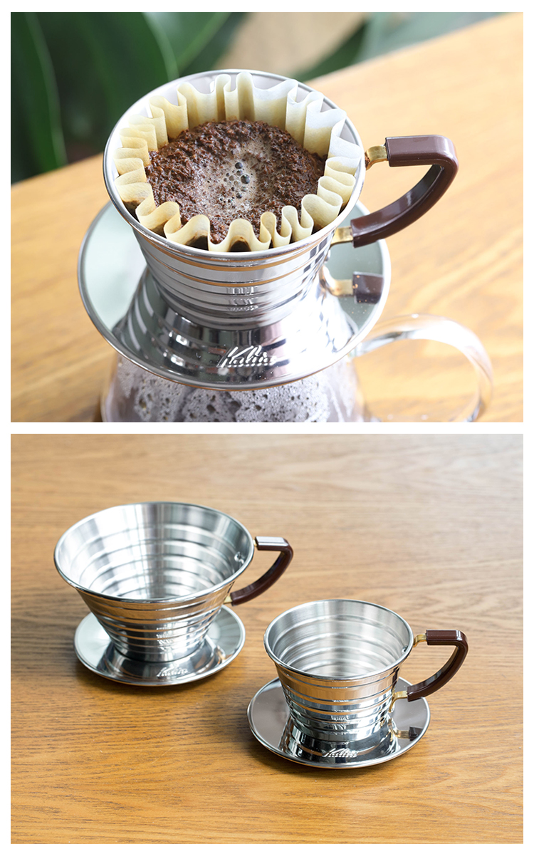 严选品质日本原装kalita不锈钢蛋糕杯 wave篮型手冲咖啡滤杯滴漏杯