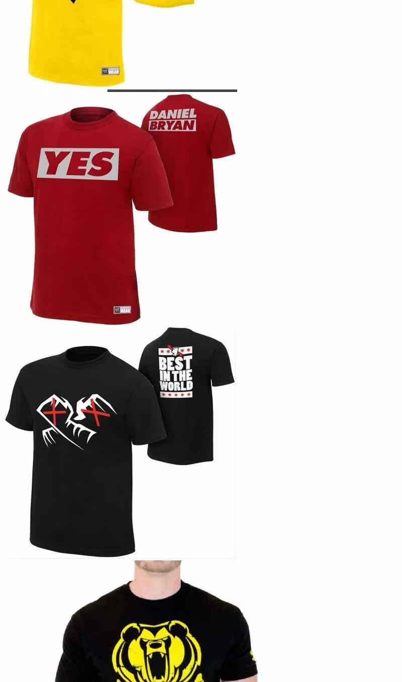 wwe衣服美国摔角网同款兰迪布洛克塞纳cm朋克t恤粉丝健身服短袖夏塞纳