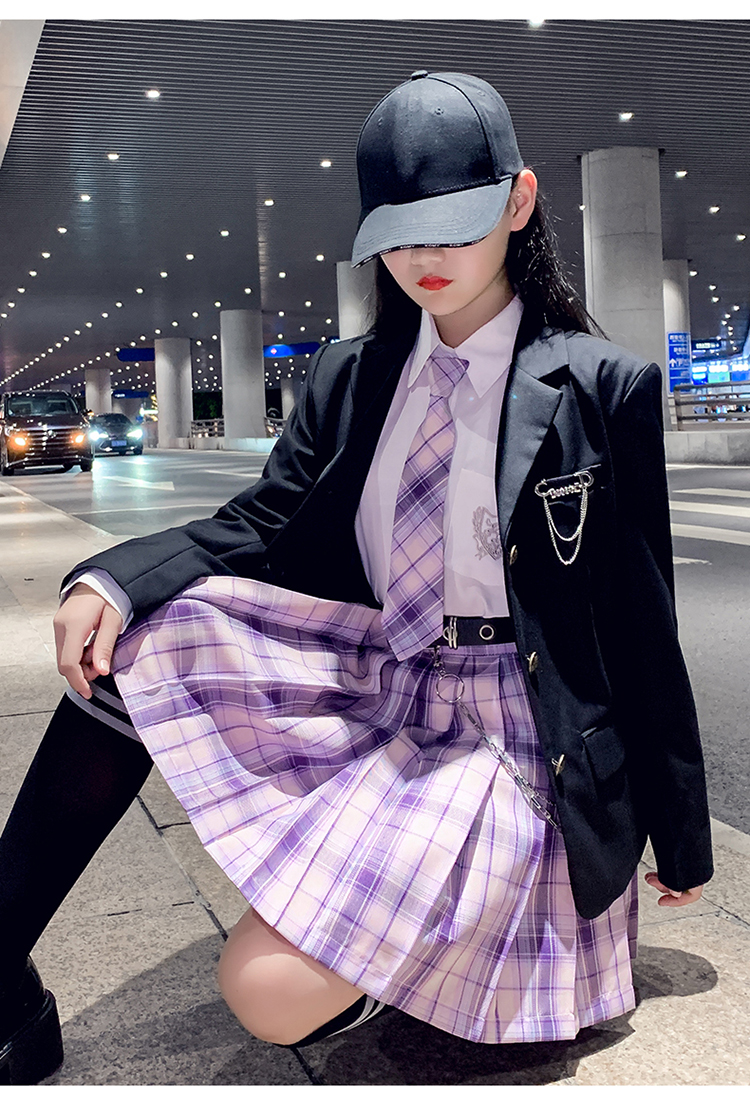 小女孩jk制服小学生夏季春秋装连衣学生1电竞少女霸气全套西装 电竞