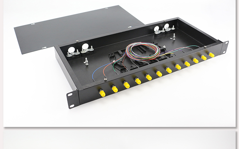 机架式光纤终端盒24口1248口电信级满配fcscst芯数可选光纤线盒光缆熔