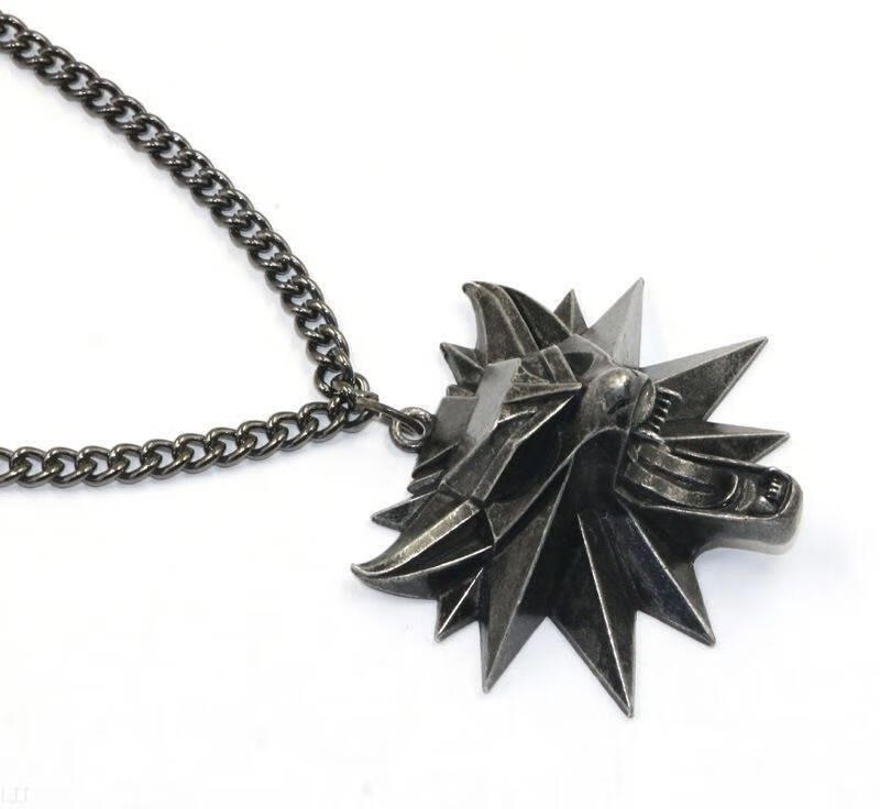 狼学派徽章 巫师3周边狼头项链狼学派徽章jinxl猎魔人挂坠胸章狂猎