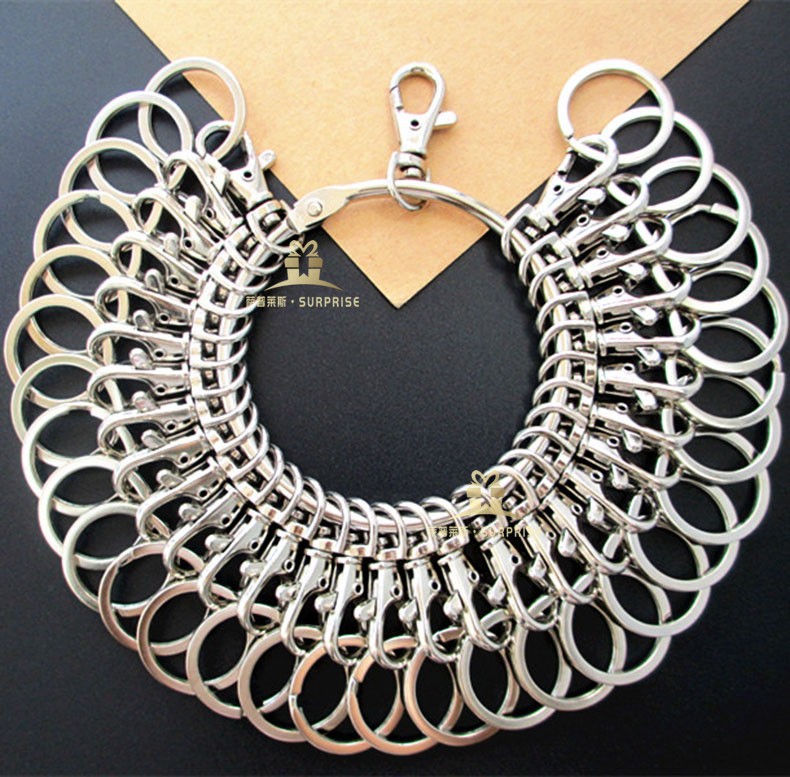 萨普莱斯钥匙盘大钥匙圈环汽车钥匙扣多环数字标记钥匙盘仓库宿舍酒店