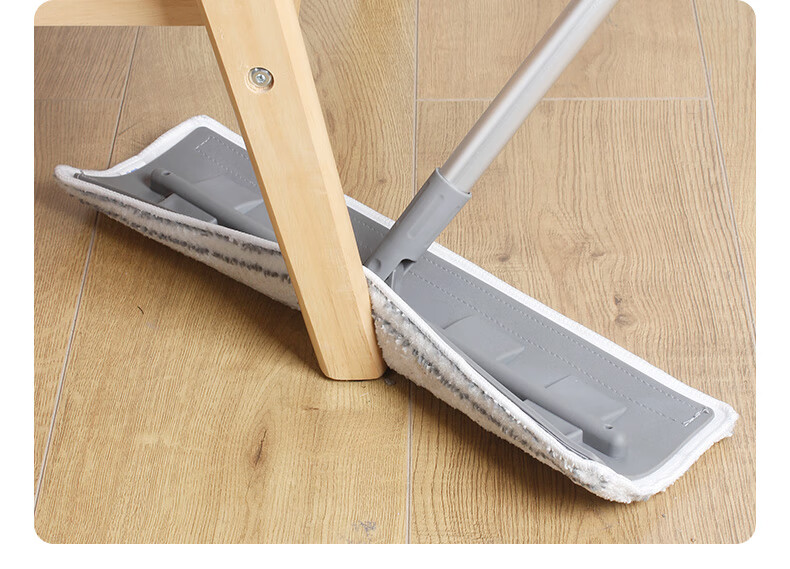 楼梯拖地神器木地板专用家用干湿两用拖把一拖净硅胶平板拖把 半软款