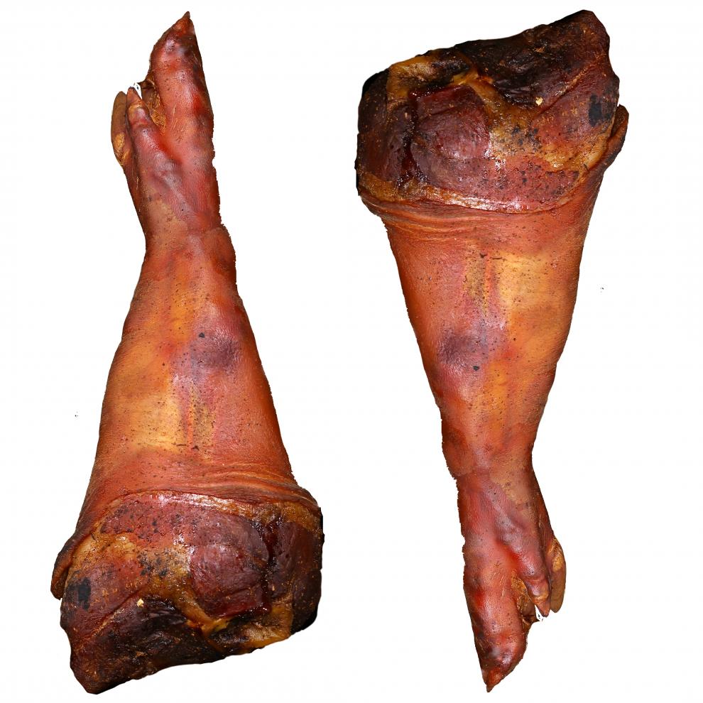 湖北农家自制特产土猪松柏烟熏猪蹄腊猪脚腊肉3斤装