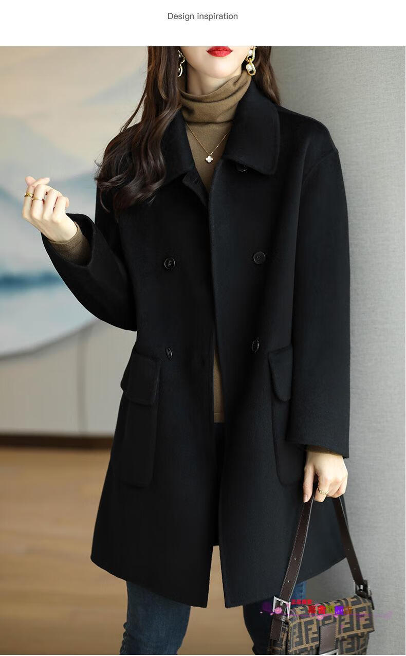女装 羊毛毛呢大衣女2022春秋冬新款加厚时尚韩版显瘦百搭中长款呢子