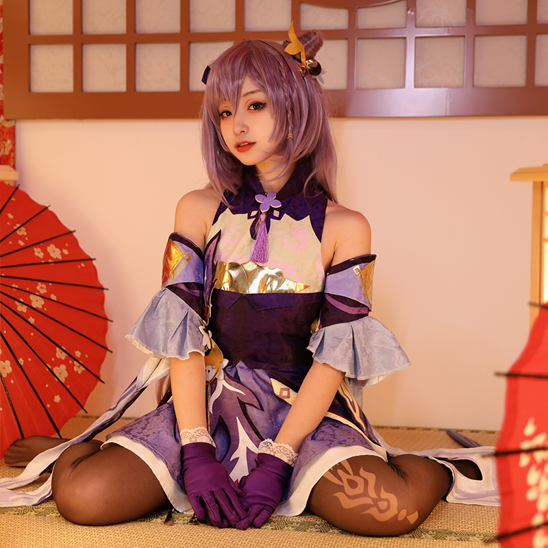 性感原神cos服现货璃月七星刻晴御姐c服全套游戏动漫cosplay套装 单买