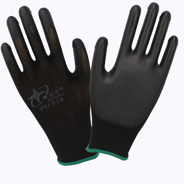 星宇pu518pu508涂指工业尼龙浸胶电子工厂白手套劳保男女 星宇pu518