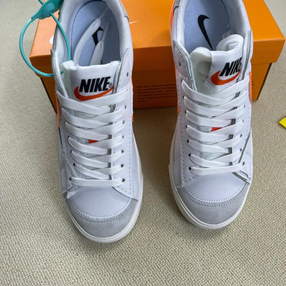 hkdq莆田纯原aj sb开拓者板鞋黄棕绿大勾男女鞋blazer low低帮纯原