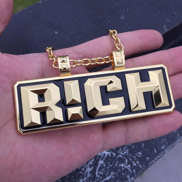 中国新说唱项链 2020中国新说唱有嘻哈同款rich晋级项链 大金链子hip