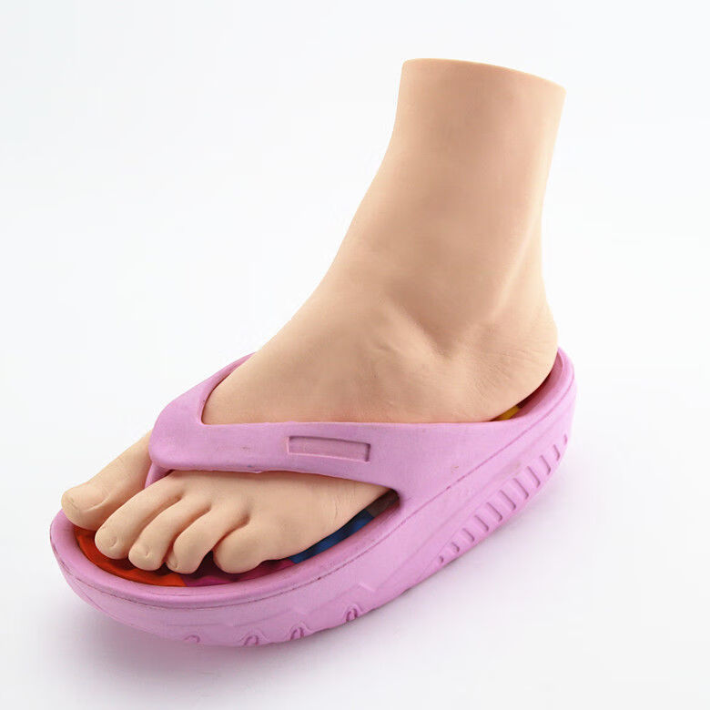 涓涓细语 苏墨 仿真女脚模 逼真软脚硬脚肤色足模凉鞋拖鞋高跟鞋模 五