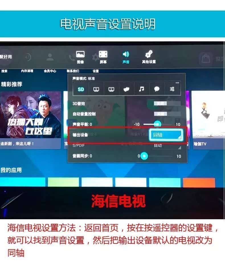 小米电视spdif数字音频输出连接功放音响长虹海信电视同轴转换器 标配