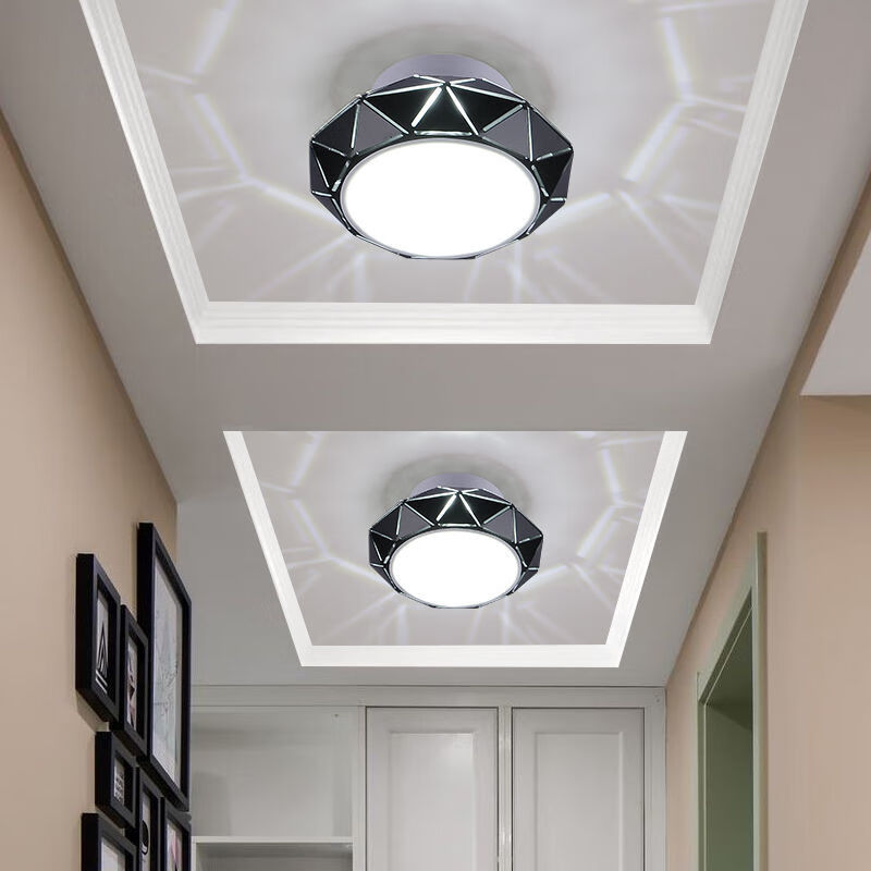 现代过道灯客厅走廊灯进门入户灯射灯孔灯天花筒灯玄关灯门厅16cm3w暖