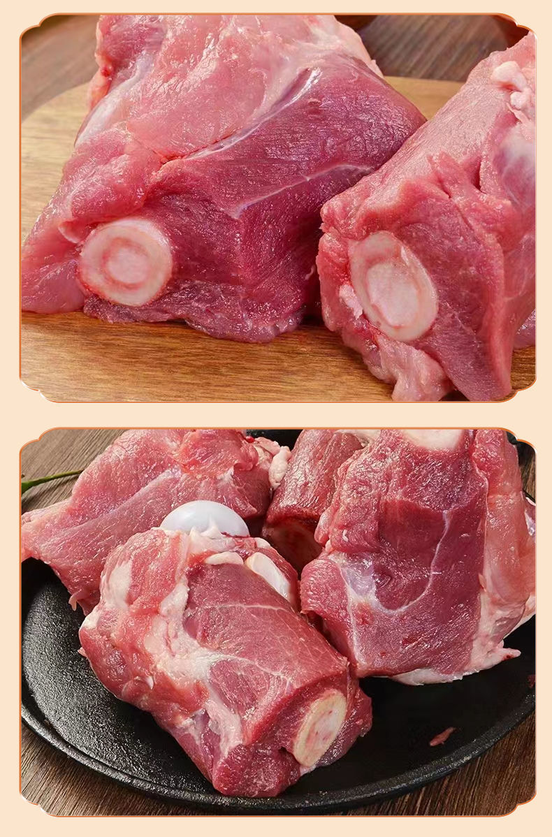 多肉筒子骨1kg猪棒骨猪后腿骨猪骨头生鲜带肉后肘骨