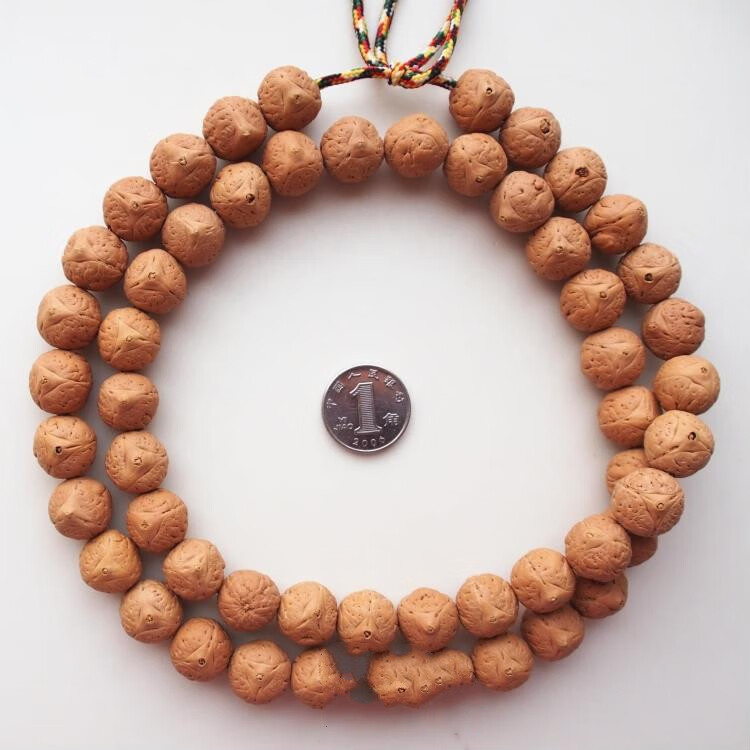 檀福匠 尼泊尔精选款红皮成熟木瓜龙眼菩提子12mm13mm文玩念珠佛珠108