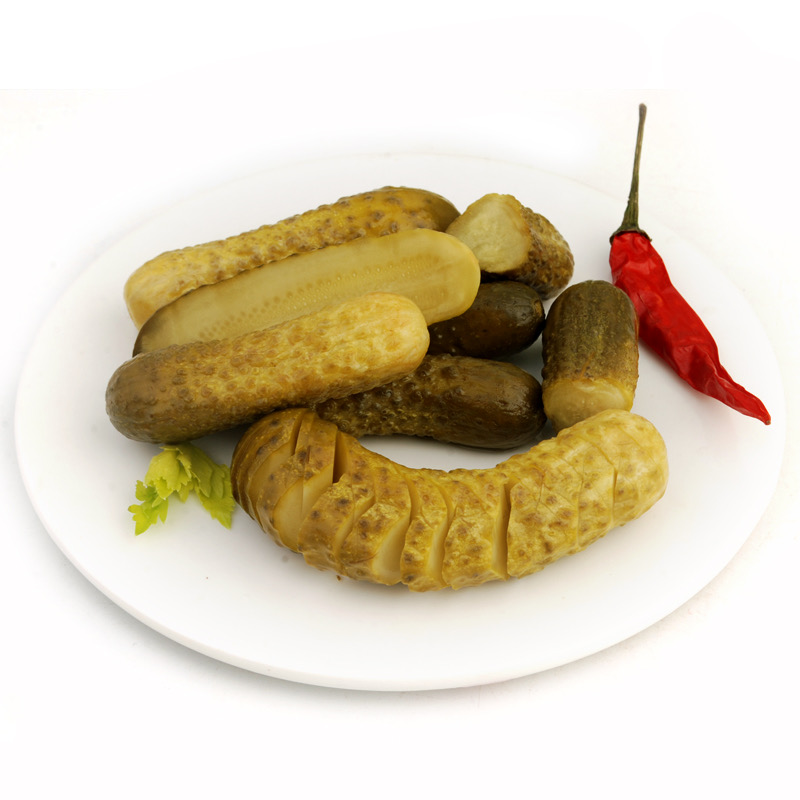 俄罗斯风味酸黄瓜好吃解腻西餐下酒菜即食下饭菜 俄式酸黄瓜500g*2瓶