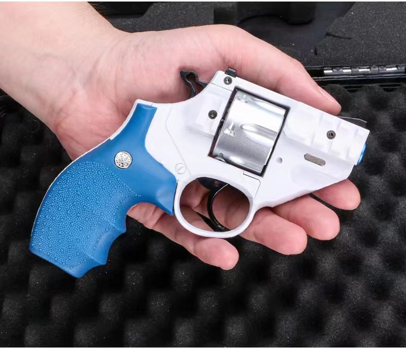 天空法警左轮 双动连发左轮袖珍型软弹枪模立方合金转轮男孩玩具1模型