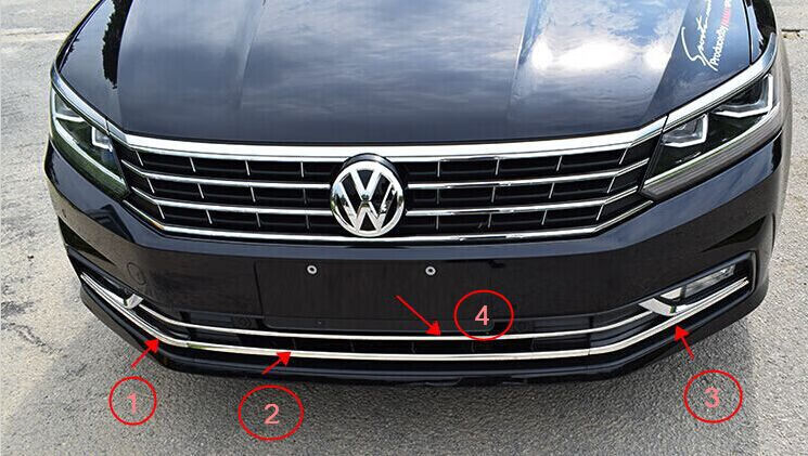 帕萨特前脸亮条 汽车改装饰条 专用于大众17中网 不锈钢装饰 前中网无