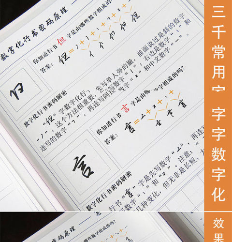 左一仁成人行书字帖速成版草书张神农数字化行书密码3000常用字七本