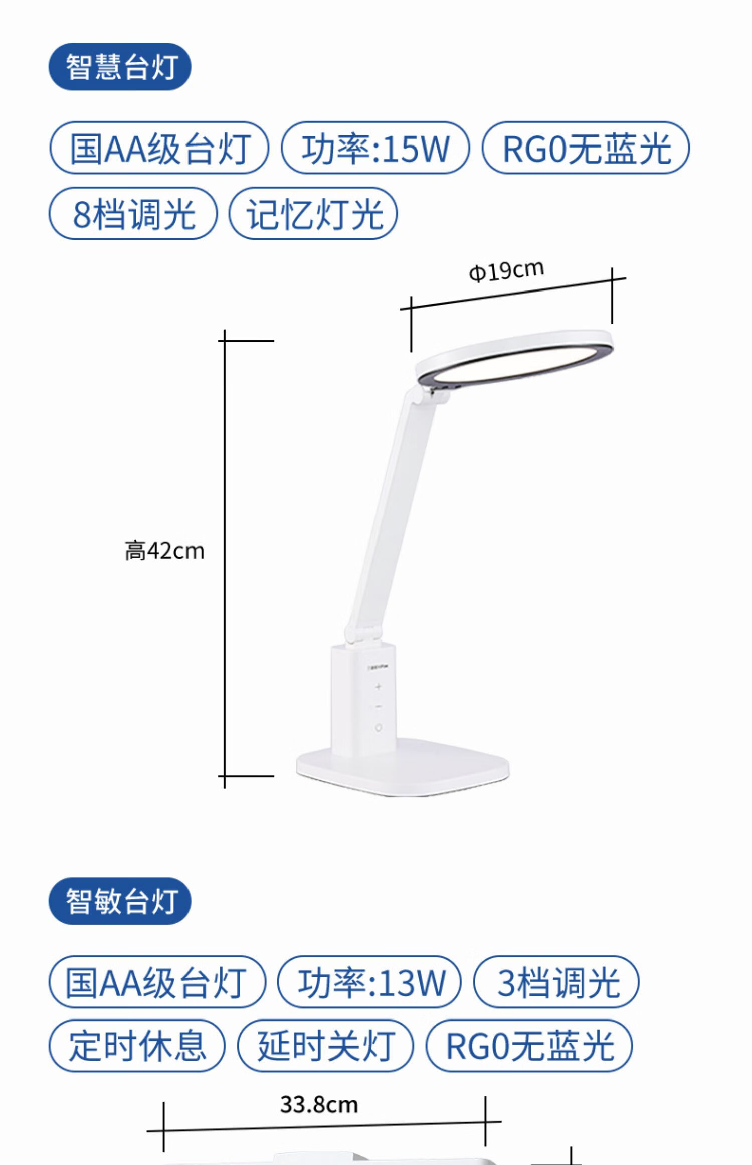极光护眼阅读台灯大学生宿舍床头灯学习专用可充电式夹子台灯适用街米