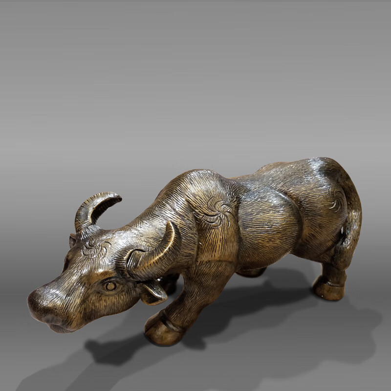 厂家直销紫砂牛气冲天雕塑牛生肖牛摆件黑牛黄牛斗牛手工工艺礼品风水