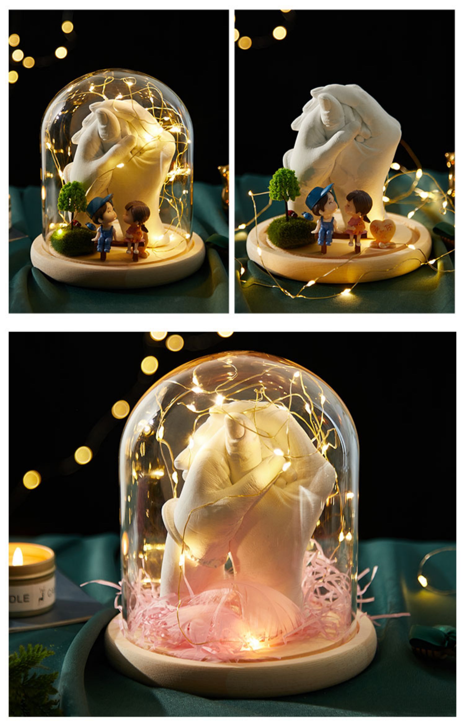 七夕情人节礼物送女友创意礼品实用情侣手模制作网红3d立体手模礼物