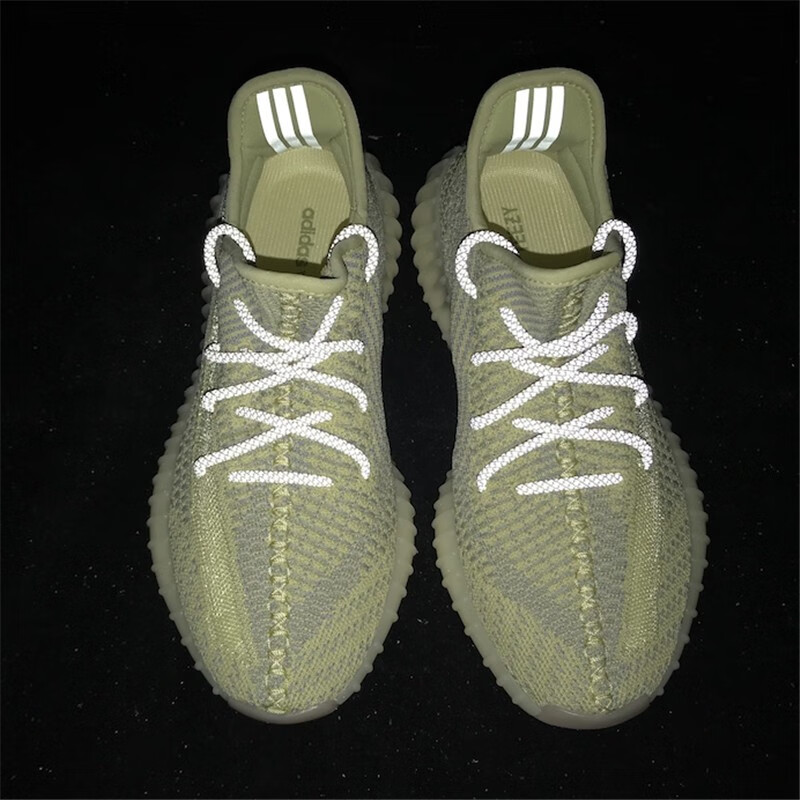 adidas阿迪达斯男女鞋yeezy350v2boost椰子侃爷黑天使反光鞋带跑步