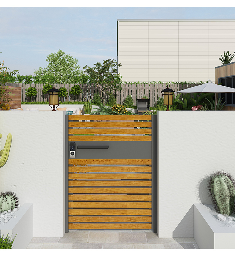 索梵 新中式庭院门户外门花园入户门围墙门别墅花园大门不锈钢铝合金