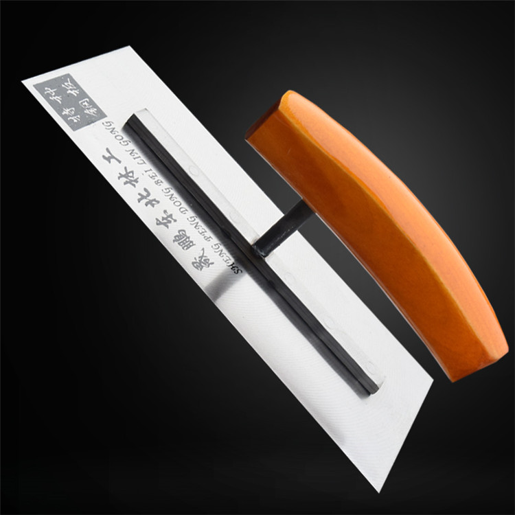 抹泥刀刮腻子粉白水泥工具65锰钢抹灰刀批墙刀装修打底刮灰泥板25cm