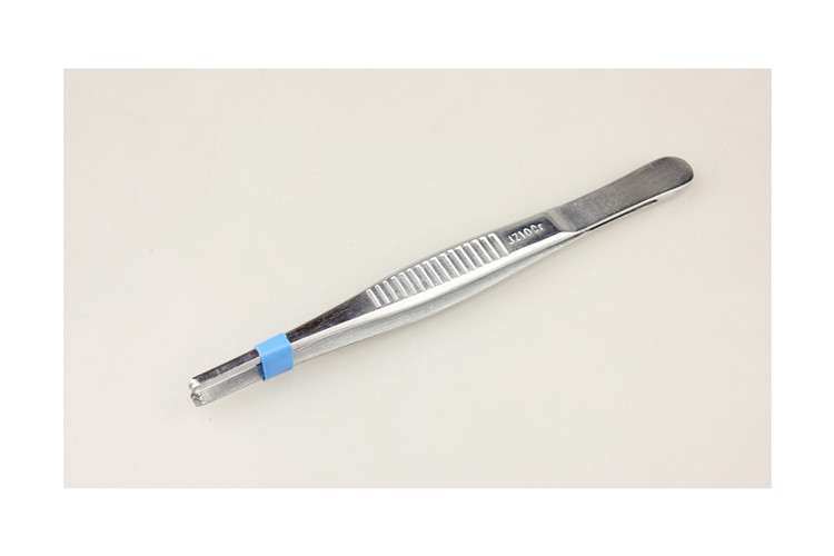 jz上海医疗器械厂金钟外科手术器械组织镊2x34有钩镊多齿镊子皮肤缝合