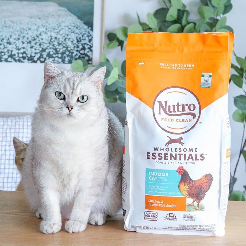 姬卉美国美士猫粮鸡肉三文鱼糙米幼猫成猫孕猫增肥无谷软便克星5磅 幼