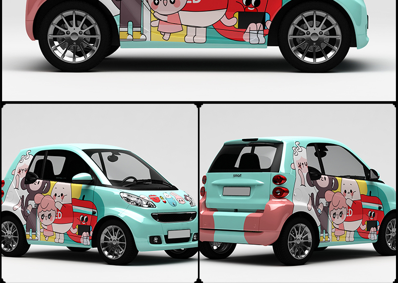 五菱宏光miniev改色膜汽车定制全车身卡通车膜改装饰个性整车贴纸
