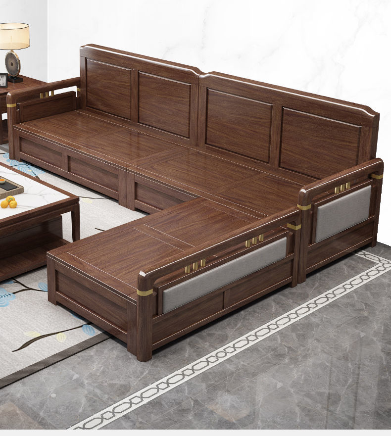工匠本色 新中式胡桃木实木沙发客厅组合家具系列现代轻奢客厅大小