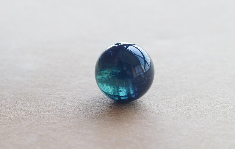 梦莹 天然巴西碧玺 蓝碧玺 糖果 单珠 玻璃体 圆珠 配珠 散珠 尊贵 克