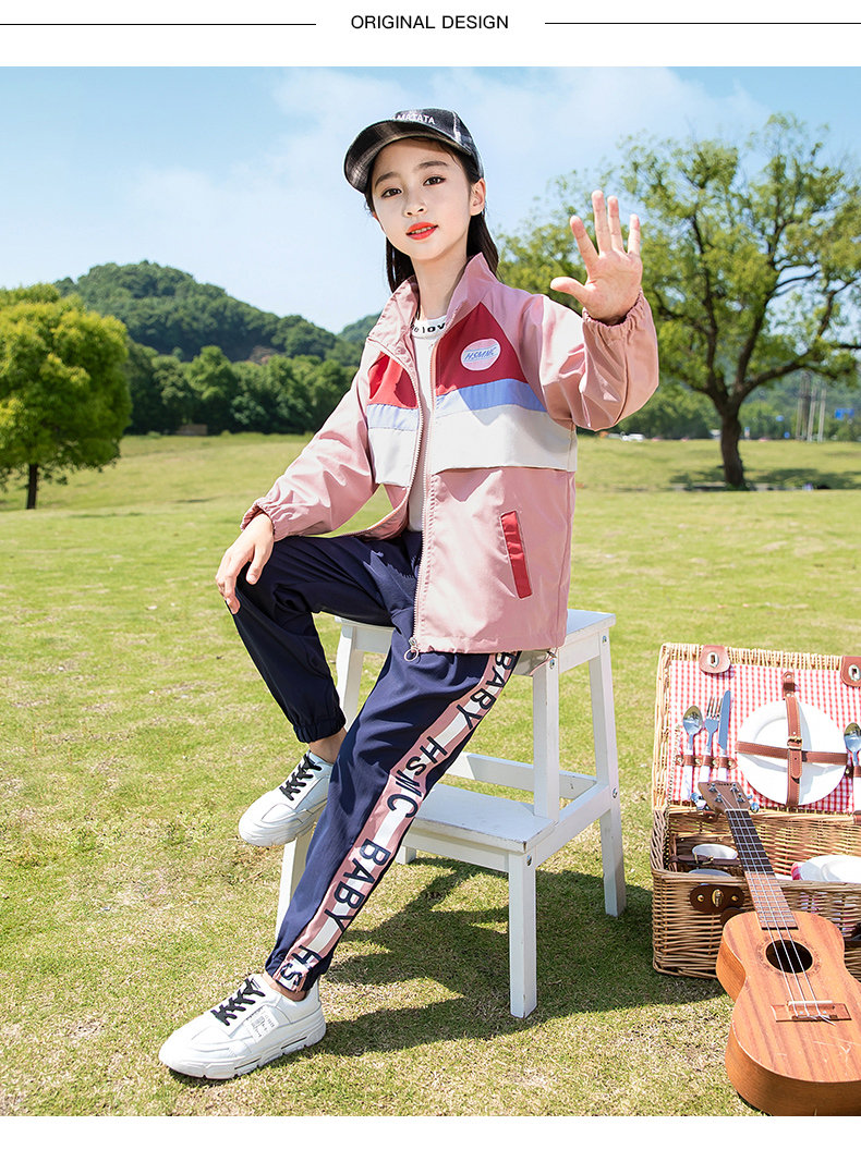 exemaba女童秋装套装13十10中大童春秋装小学生女孩洋气儿童12衣服15