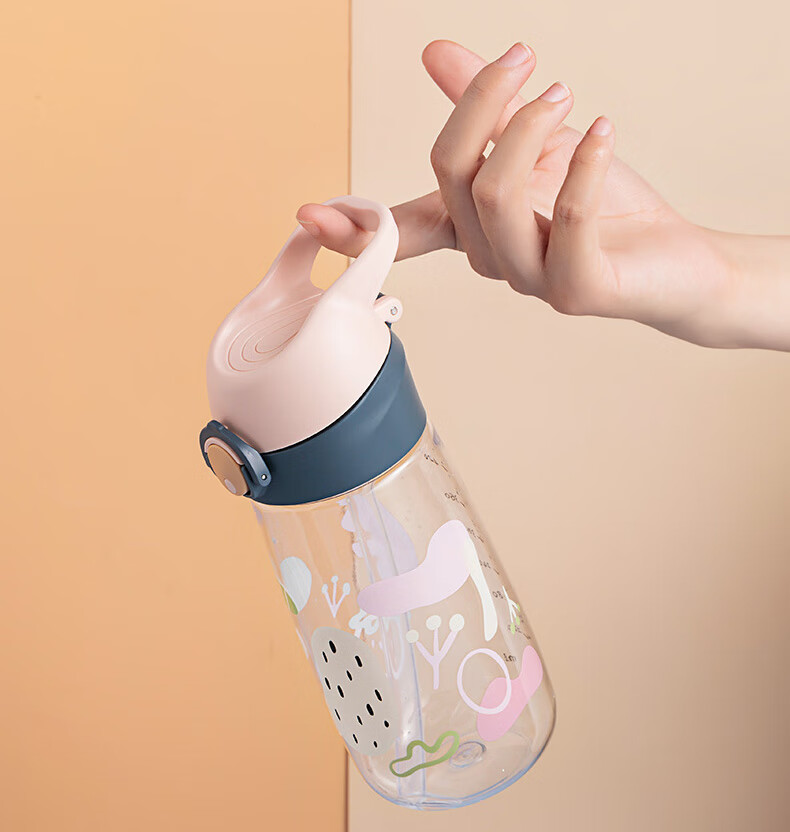 光一儿童水杯夏季吸管杯子上学专用女孩小学生可爱幼儿园夏天男孩 米