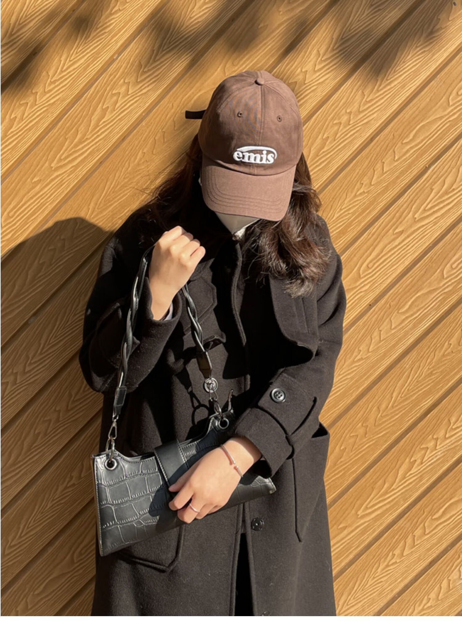 千易色emis帽子男女夏季棒球帽ins潮牌女绿色软顶遮太阳鸭舌帽 黑色