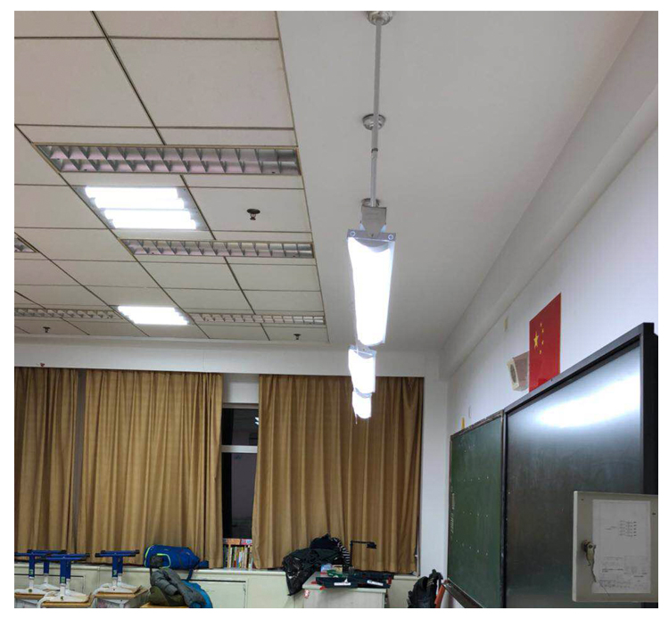 新国标教室灯吊杆直径12加厚铁杆黑板灯延长杆直径16日光灯吊杆 80