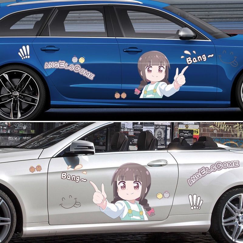 美少女战士车贴白咲花车贴大哥词穷车身后玻璃油箱盖