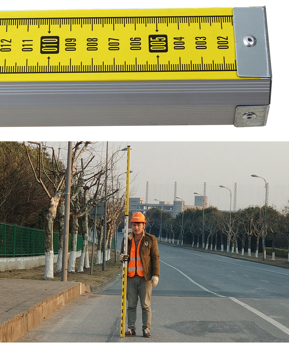 赛纬(saiwei)3米5米7米铝合金塔尺 伸缩标尺刻度尺标杆配合水准仪