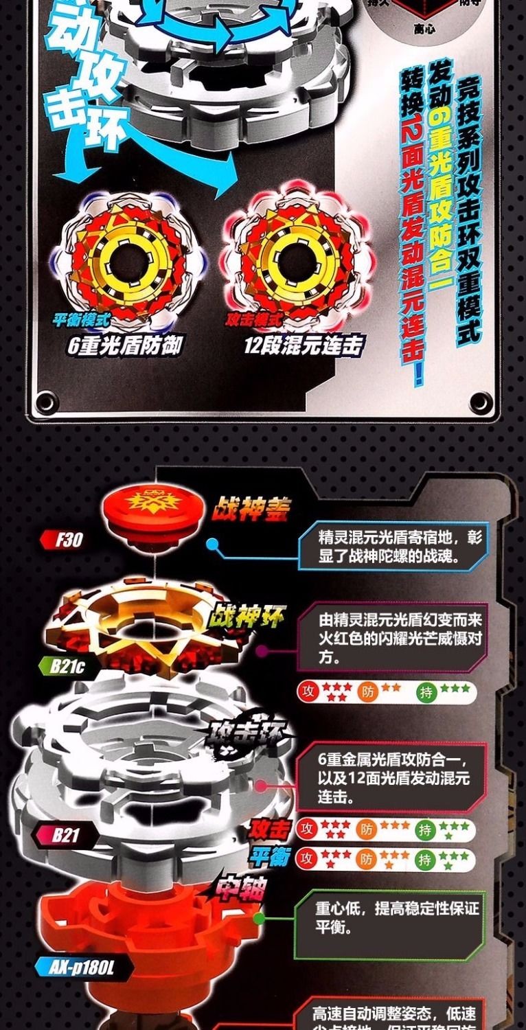 奥迪双钻战斗王魔幻飓风战魂陀螺玩具儿童男套装爆裂巨拳混元光 混元