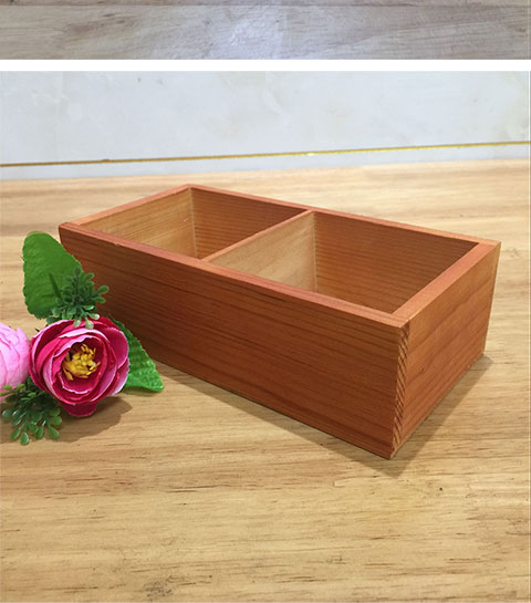 粉笔盒讲台用 粉笔盒收纳盒讲台2格粉笔收纳盒木质长方形桌面收纳盒