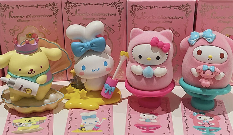 盲盒美妆盲盒hellokitty玉桂狗潮玩摆件女孩礼物 精致妆容开盒不拆袋