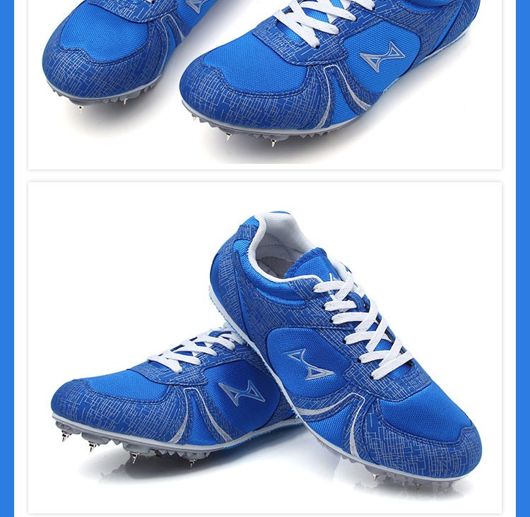 海尔斯钉鞋田径短跑男女钉子鞋比赛训练学生体考四项跑步鞋 红色 33