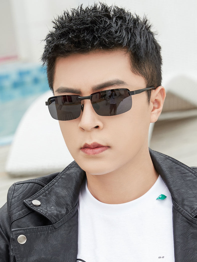 墨镜夹片男开车偏光太阳近视眼镜夹片女复古叠加偏光镜oda 3043【黑色