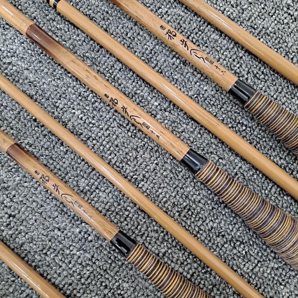 竹竿鱼竿真竹竹子鱼竿并继竿超轻超硬传统老式纯钓手工溪流鲫手竿马口