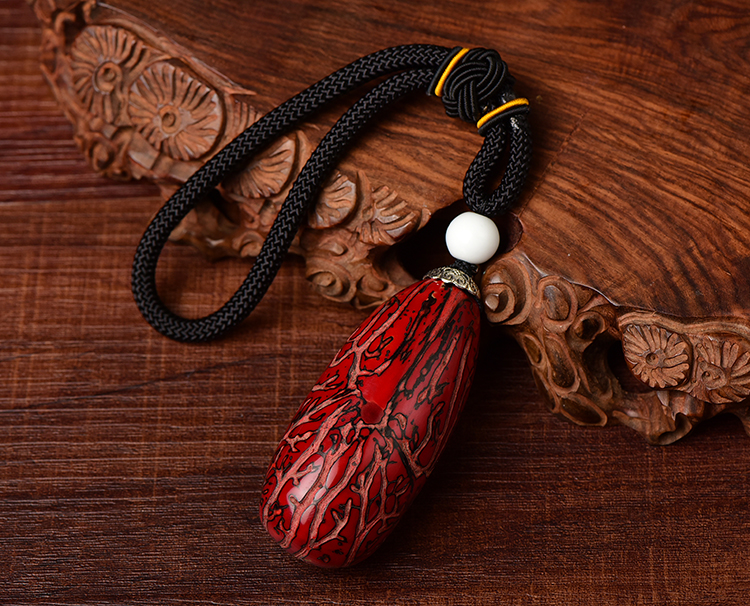 梦莹千眼菩提彩果彩色菩提子原籽打磨好红绿玉化果手把件三彩果成品