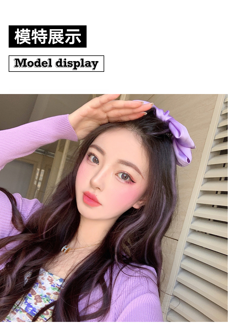 挂耳染发片卷发挂耳染发片彩色假发片挑染接发条挂耳烫卷发短款心机