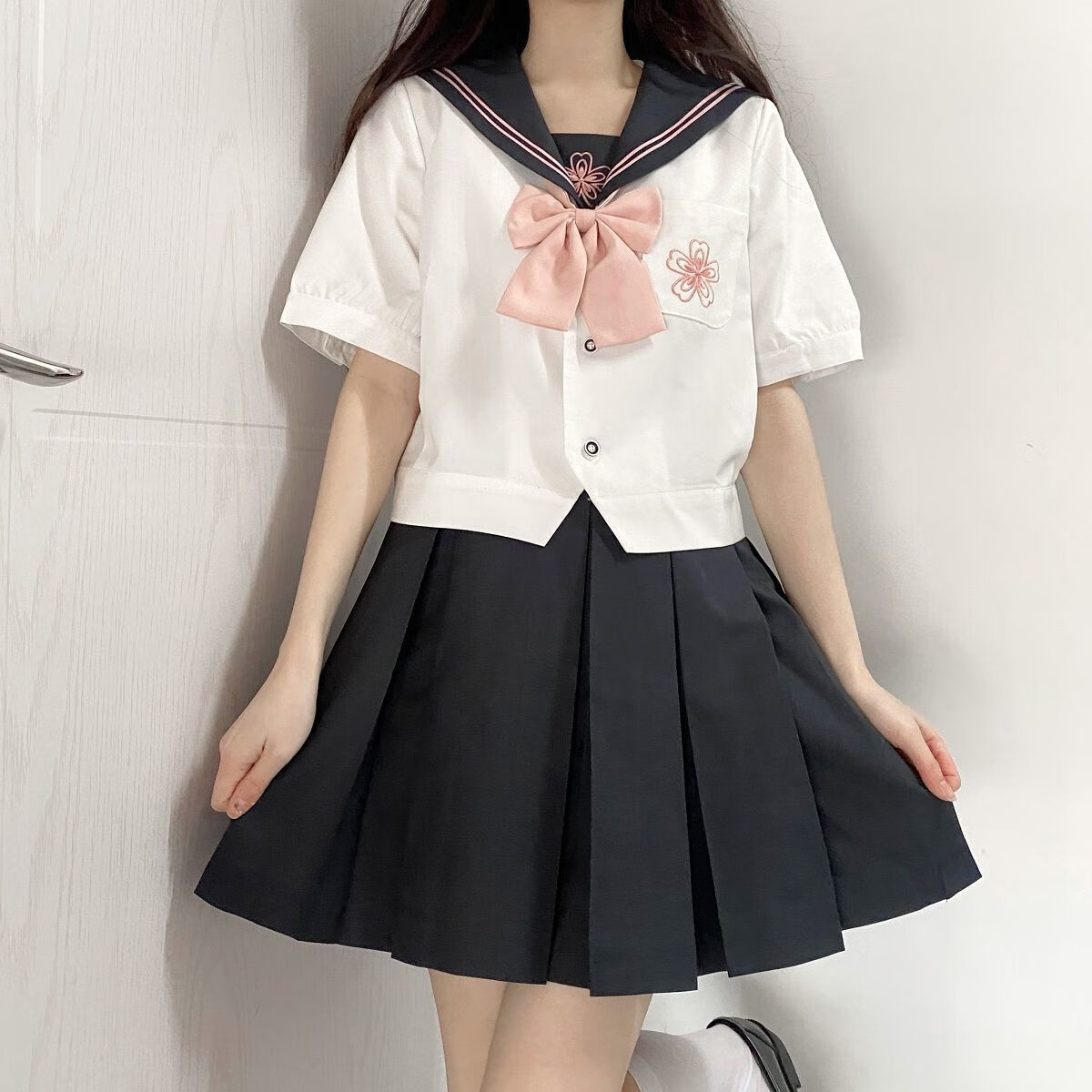 云川遐想原创日系jk制服正版春秋季长袖短裙套装学院风校供水手服