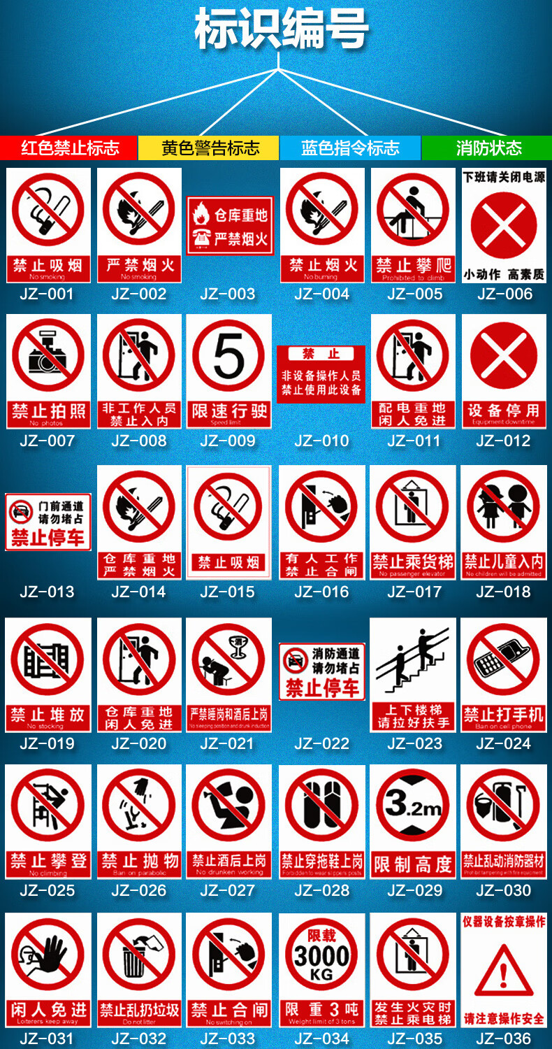 嚴禁煙火禁止吸菸消防安全標識牌警示標誌提示標示標牌子貼紙定製車間